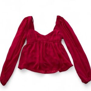 Red Women’s Long Sleeve Top